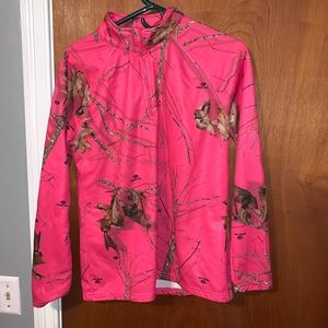 Quarter zip thermal long sleeve top